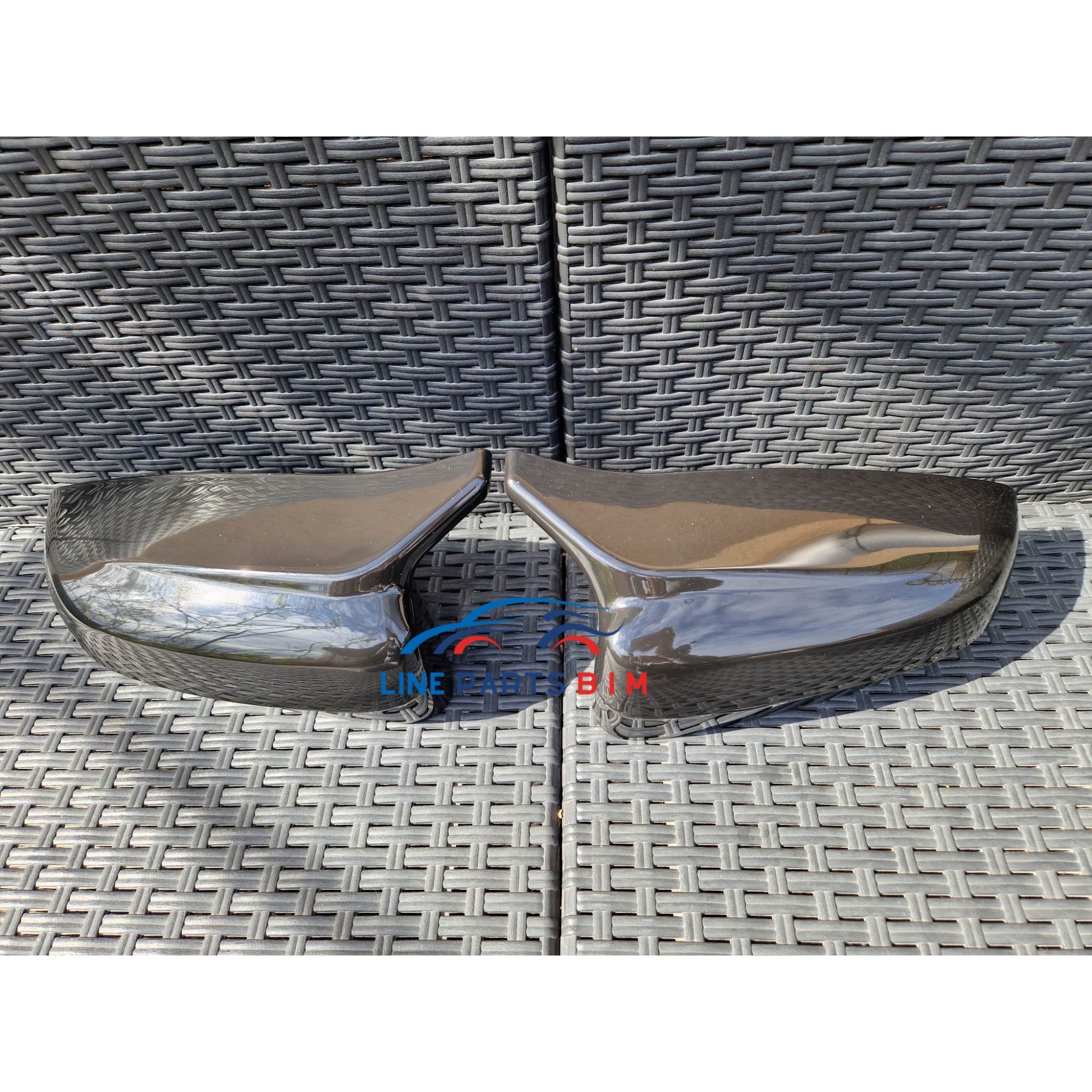 GSRECY Black Glossy Side Mirror Cover Caps Compatible