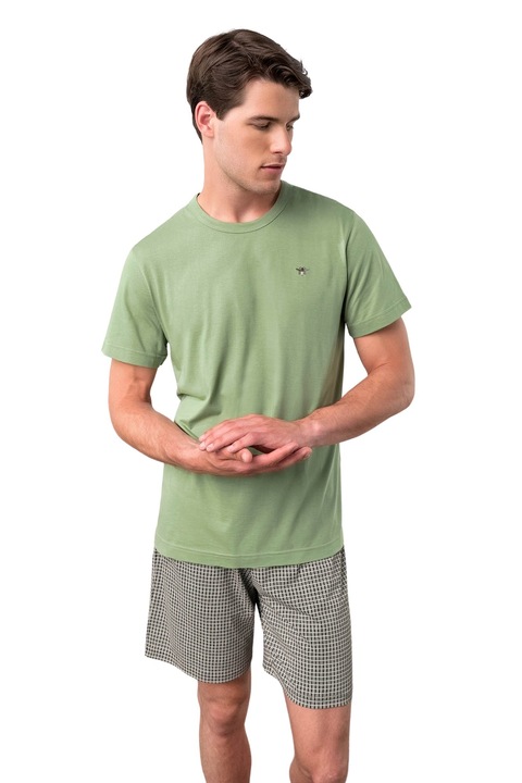 Férfi pizsama, Vamp 18601, XXL, 50% pamut 50% modális, zöld