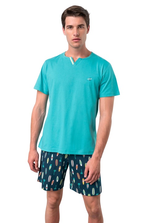 Férfi pizsama, Vamp 18701, M, pamut, zöld