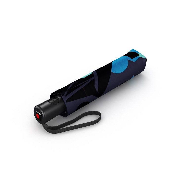 Umbrela, Knirps, A200 Medium Duomatic, Explore Aqua, negru, cyan