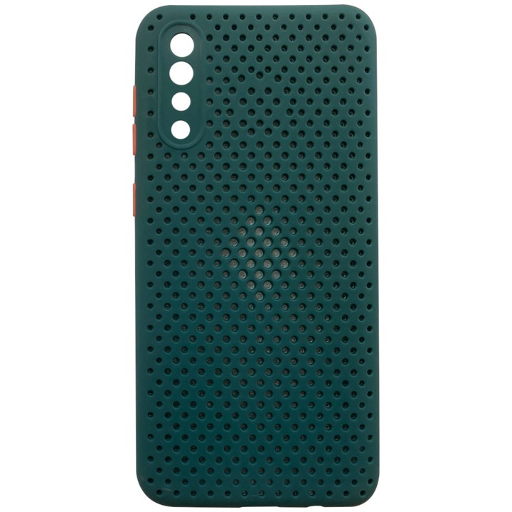Предпазен гръб Breath Shield за Samsung Galaxy A30s/Galaxy A50, Тъмнозелен/Оранжев