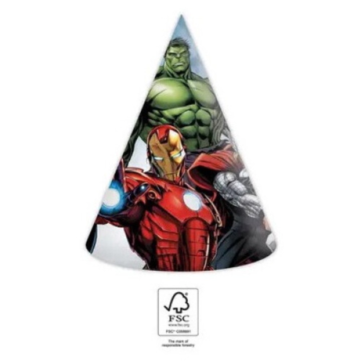 Set 6 Coifuri Avengers Pentru Petrecere, Multicolor