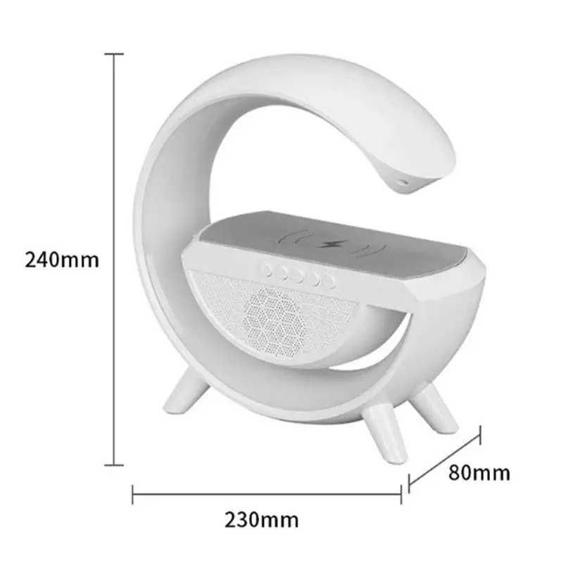 Boxa Multifunctionala 3 in 1 SIKS, Lampa LED RGB Smart, Boxa Bluetooth, Incarcator Telefon Wireless, Lumina RGB, Alb