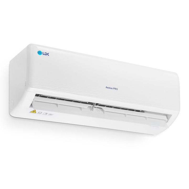 Aer conditionat LDK Aeolus PRO 11.6, Clasa A++, Putere 3.4 kW, Inverter, Putere maxima 11.600 BTU, Inverter, Anti mucegai, SelfClean, Sleep, Eco, Timer, Wi-Fi Ready, Self Diagnosis, Turbo, Afisaj LED