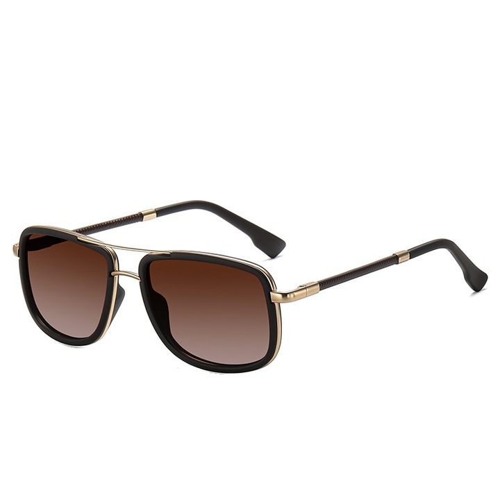 Ochelari de soare barbati Avamsi AVXFT-C1777-1 Aviator, Polarizati, Maro