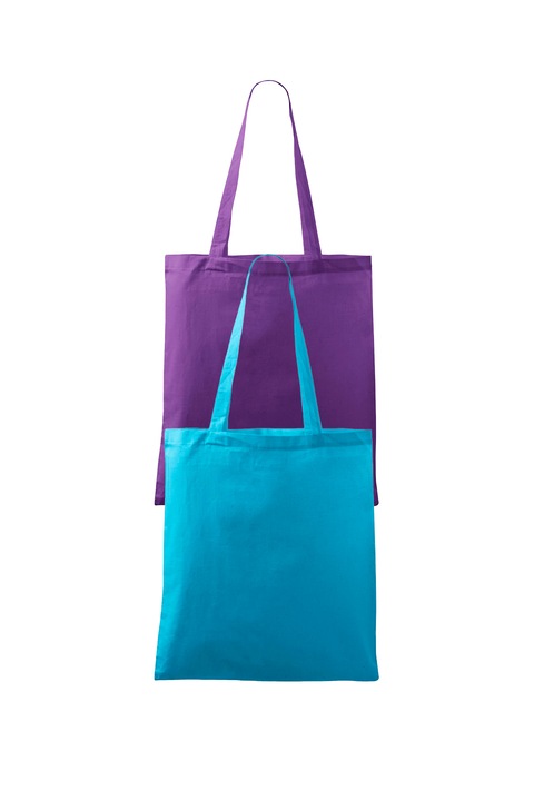 Set 2 sacose cumparaturi, 100% bumbac, Malfini Handy, unisex, 42x38, Violet/Turcoaz