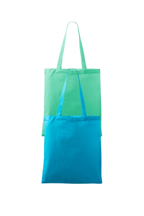 Set 2 sacose cumparaturi, 100% bumbac, Malfini Handy, unisex, 42x38, Turcoaz/Verde menta