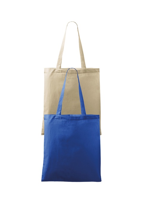 Set 2 sacose cumparaturi, 100% bumbac, Malfini Handy, unisex, 42x38, Natur/Albastru royal