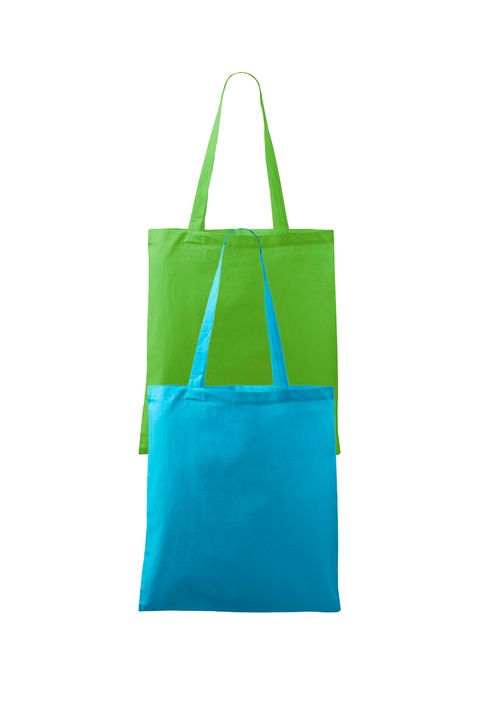 Set 2 sacose cumparaturi, 100% bumbac, Malfini Handy, unisex, 42x38, Verde/Turcoaz