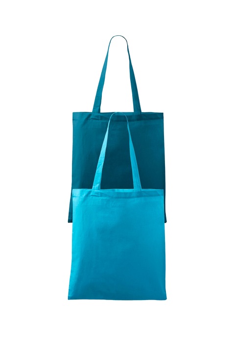 Set 2 sacose cumparaturi, 100% bumbac, Malfini Handy, unisex, 42x38, Turcoaz/Albastru