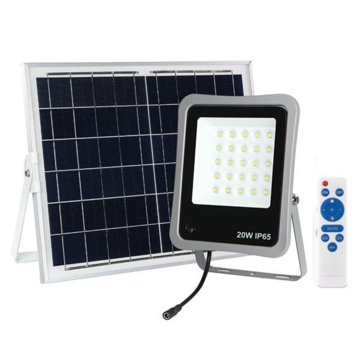 Proiector LED PLUS cu panou solar, 50W, 4000K lumina neutra, 3750lm, 5V, IP65, Eurolamp