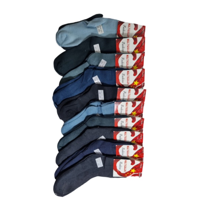 Комплект от 20 чифта дълги детски чорапи разноцветни 20-25