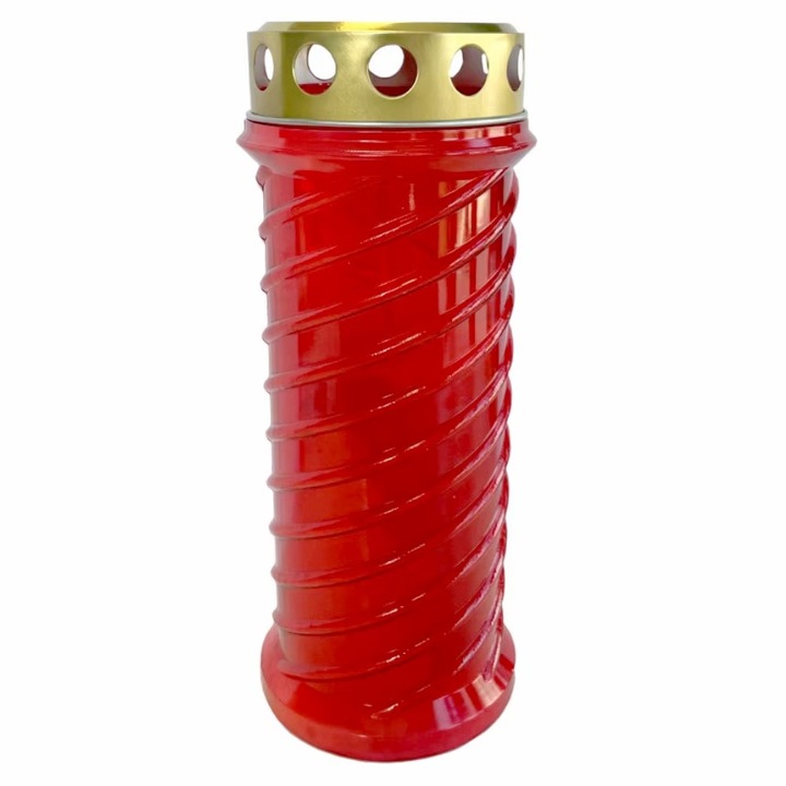 Set 4 x Candela Rosie din Plastic, Spirala Mica