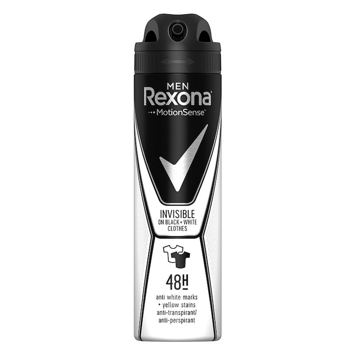 3x Rexona Men Invisible Black & White izzadásgátló dezodor dezodor készlet férfiaknak, 150 ml