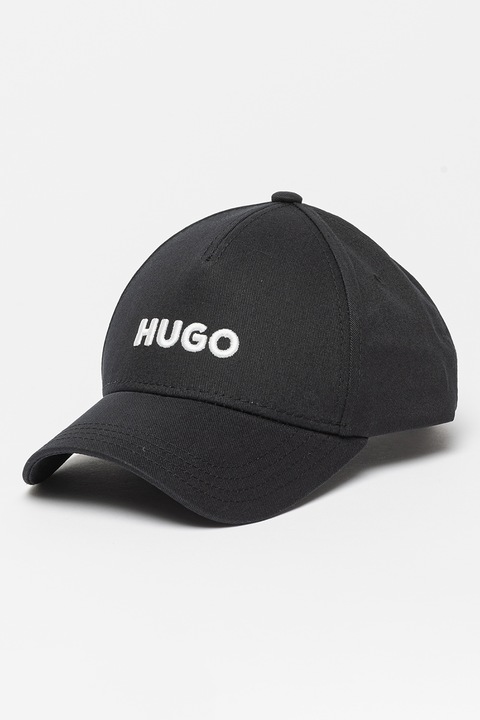 HUGO, Sapca cu logo brodat Jude, Negru