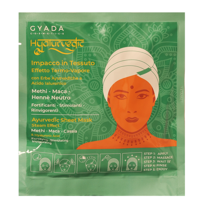 Masca servetel pentru par, efect fortifiant, cu Methi, Maca si Cassia, Hyalurvedic, Gyada Cosmetics, 60 ml