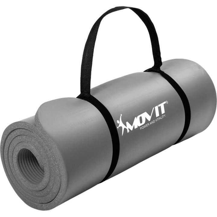 Covoras de gimnastica, MOVIT®, 183 x 60 x1,0 cm, gri