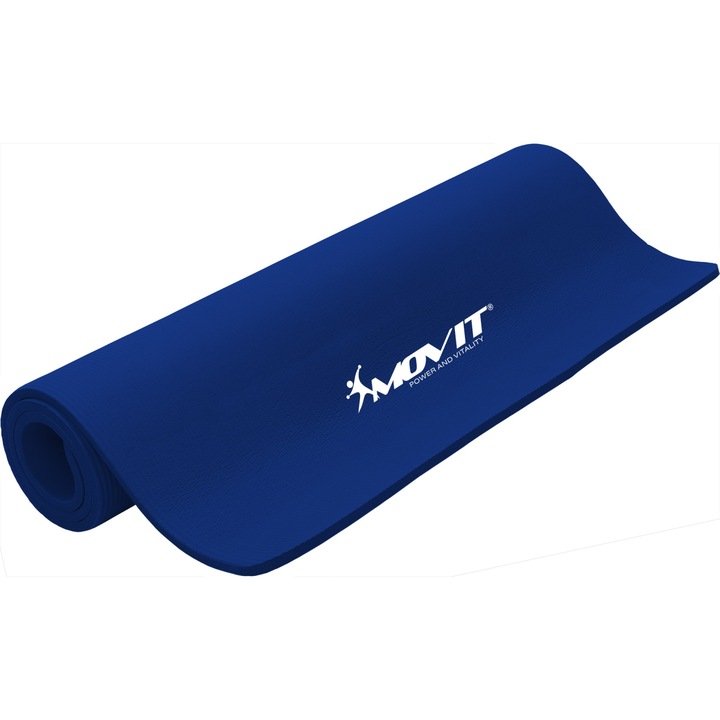 Covoras de gimnastica MOVIT®, 190 x 100 x1,5cm, albastru royal