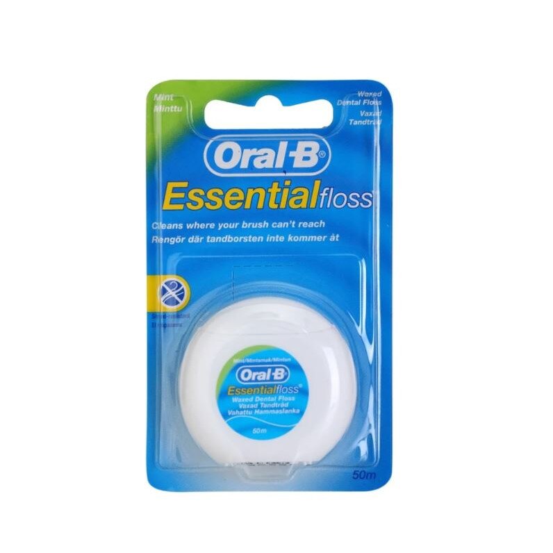 Oral-B Essential Waxed Fogselyem, Mentolos, 50m - EMAG.hu