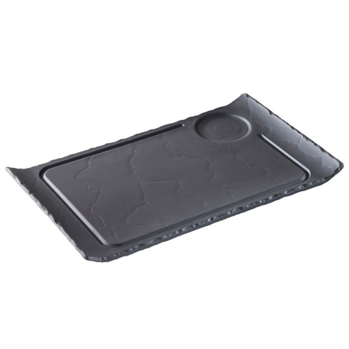 Platou dreptunghiular gama BASALT dimensiune 33 cm x 20 cm material ceramic Ardezie