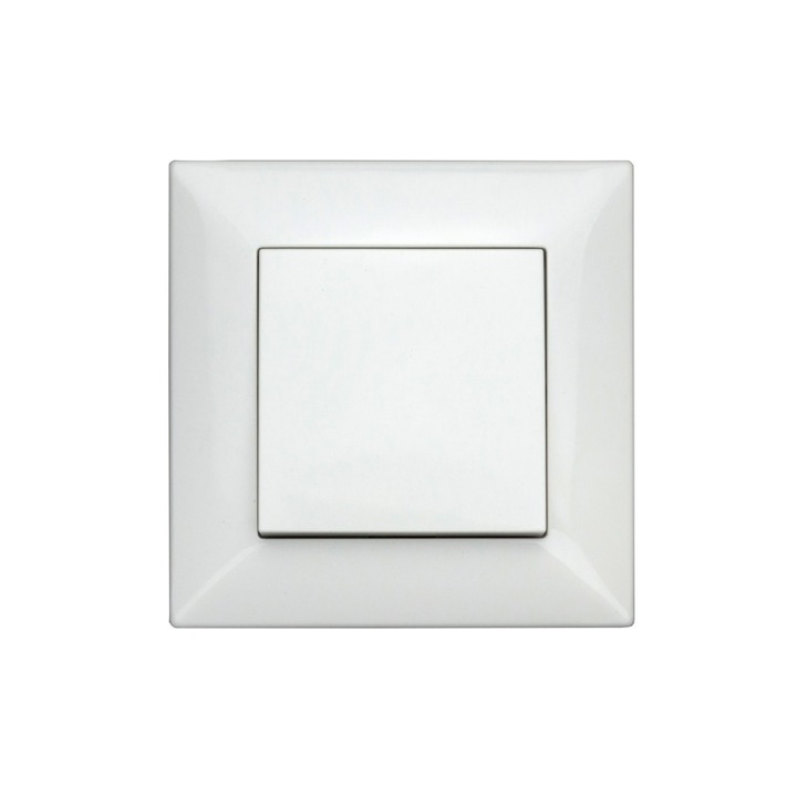 Ajtócsengő kapcsoló Schrack Visio50 EV106020 teljesen süllyesztett fehér csavarral