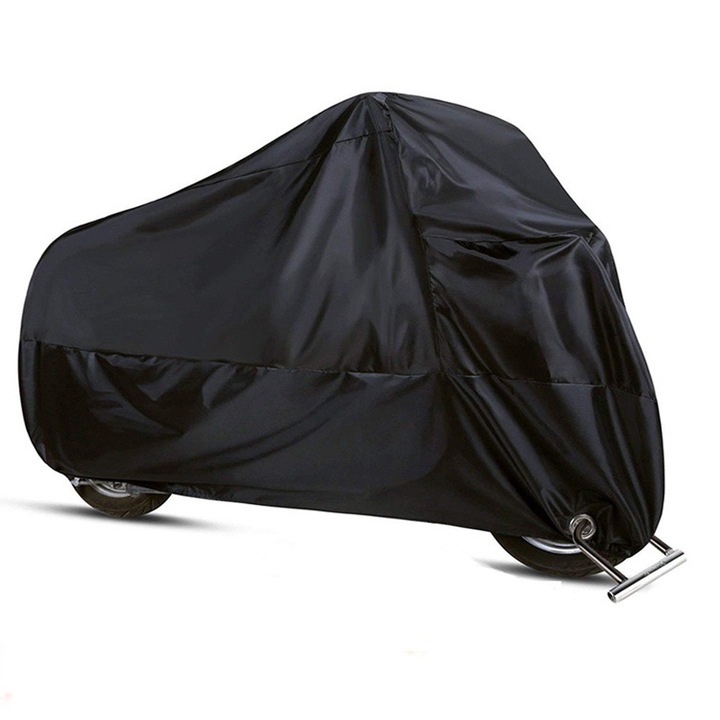 Покривало за мотоциклет, BOMSTOM, 210D Oxford плат, 295 см, UV защита, Водоустойчиво, Размер 4XL, Черно