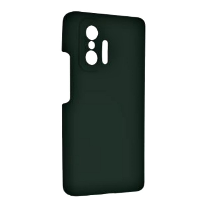Szilikon burkolat kameravédelemmel és mikroszálas belsővel kompatibilis a Xiaomi 11T / 11T Pro, Soft Ultra Slim, zöld, Atlas készülékekkel