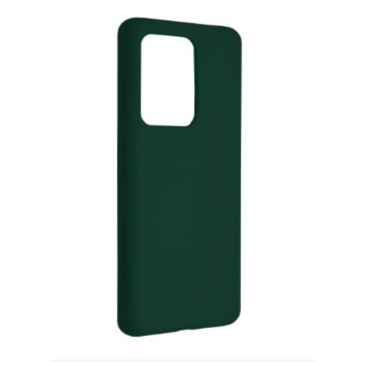 Szilikon burkolat kameravédelemmel és belül mikroszálas kompatibilis a Samsung Galaxy S20 Ultra 4G / S20 Ultra 5G, Soft Ultra Slim, zöld, Atlas készülékekkel