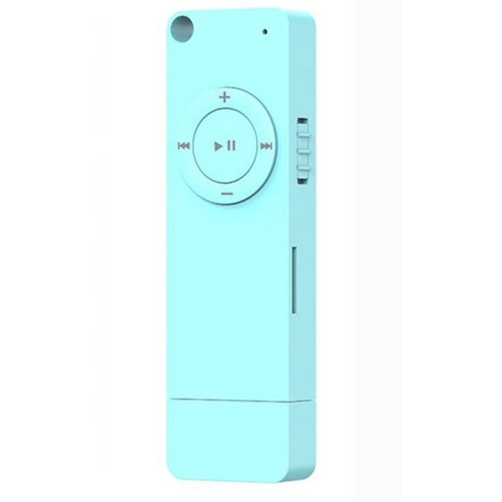 MP3 lejátszó Bluetooth zenelejátszó 32 GB SD kártya, fülhallgatóval, Kék
