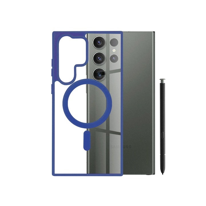 Кейс за Samsung Galaxy S23 Ultra - Techsuit MagSafe Pro - син