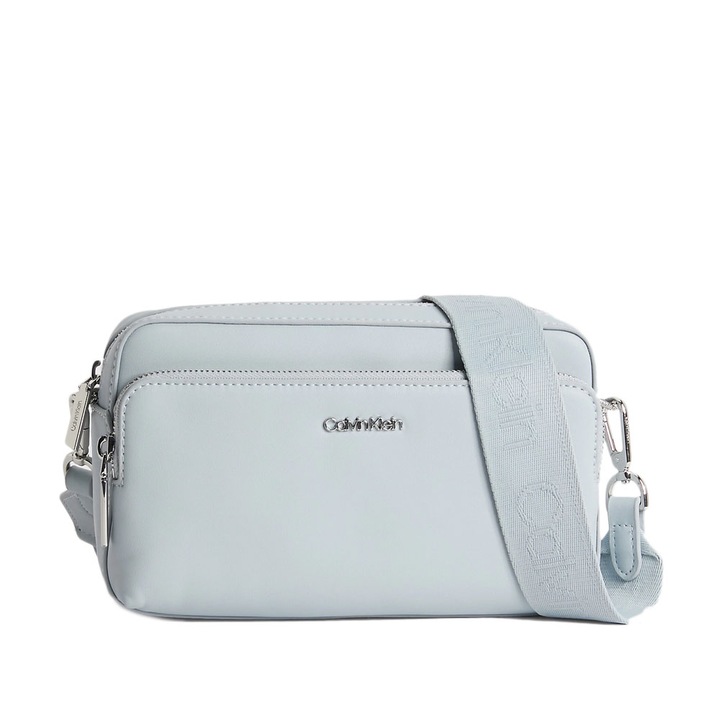 Női táska, Calvin Klein, Ökológiai bőr/poliészter, 21,5x5x16,5 cm, szürke