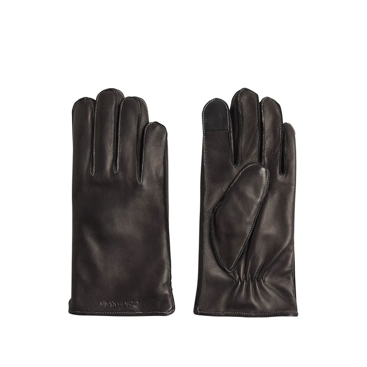 Manusi Calvin Klein, piele, negru, Negru, One-Size