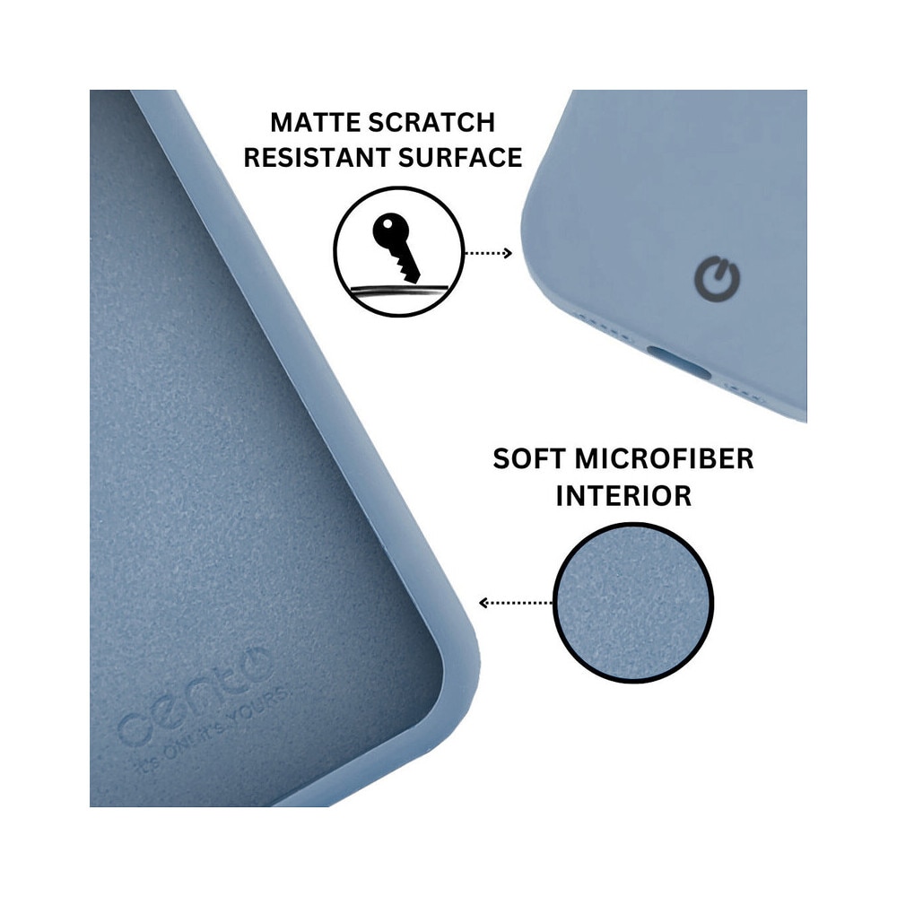 Husa de protectie CENTO Rio compatibila cu Samsung A33 5G Sky Blue Silicon Premium Mat, Slim, Anti zgarieturi, Anti soc, cu margini ridicate pentru protectia ecranului si a camerei