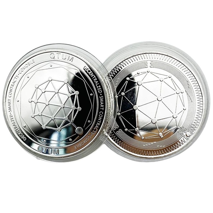 Talisman moneda Qtum, Izmael, Argintiu