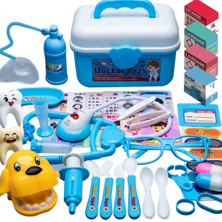 Set 47 trusa medicala, Wepzsxo, 3+, Albastru/Alb