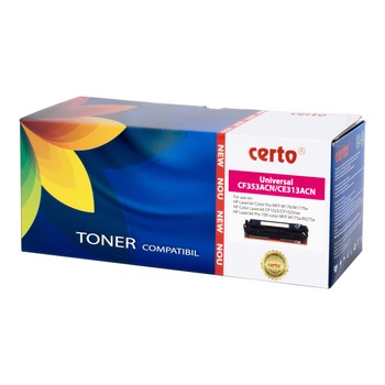Cartus toner Certo compatibil cu CE313A/CF353A, 1000 pagini, Magenta Cartus toner Certo compatibil cu CE313A/CF353A, 1000 pagini, Magenta