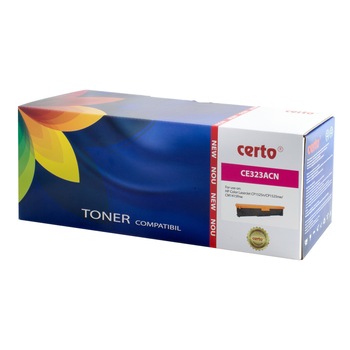 Cartus toner Certo compatibil cu CE323A, 1300 pagini, Magenta Cartus toner Certo compatibil cu CE323A, 1300 pagini, Magenta