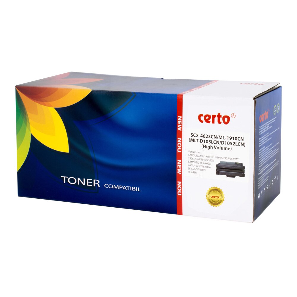 Cartus toner Certo compatibil cu MLT-D1052L, 2500 pagini, Black