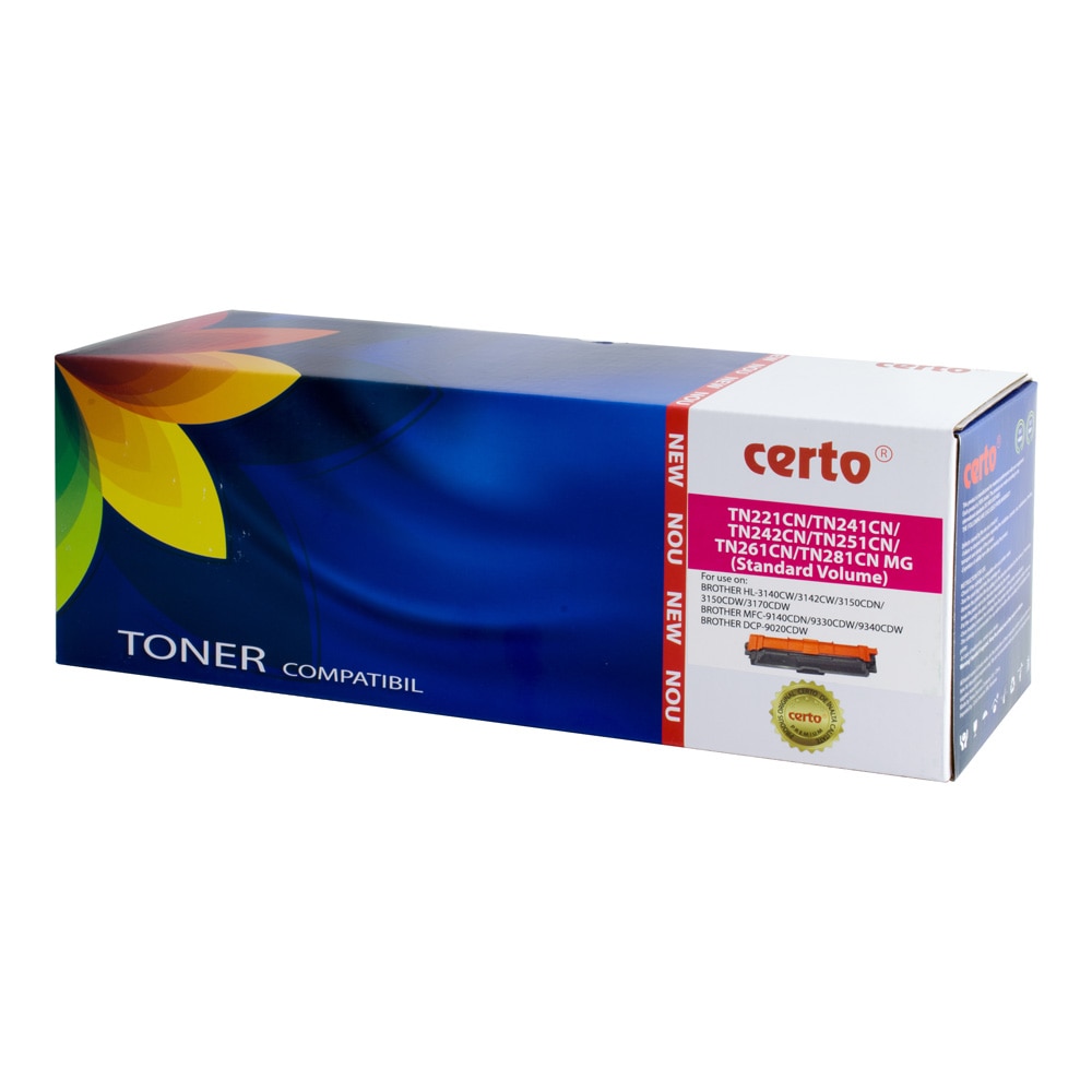 Cartus toner Certo compatibil cu TN241M, 1400 pagini, Magenta