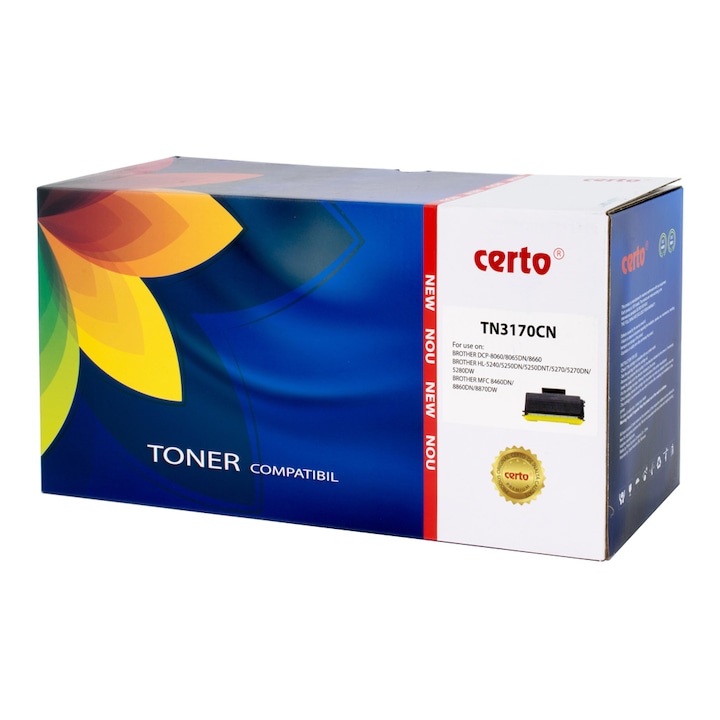 Тонер касета Certo съвместима с TN3170, 7000 страници, Black