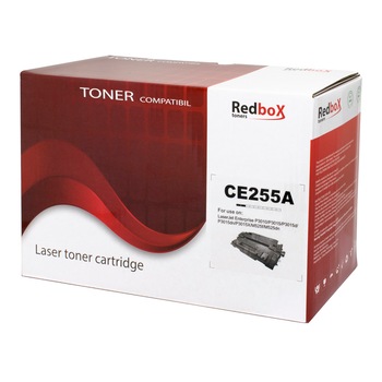 Cartus toner Redbox compatibil cu CE255A, 6000 pagini, Black Cartus toner Redbox compatibil cu CE255A, 6000 pagini, Black
