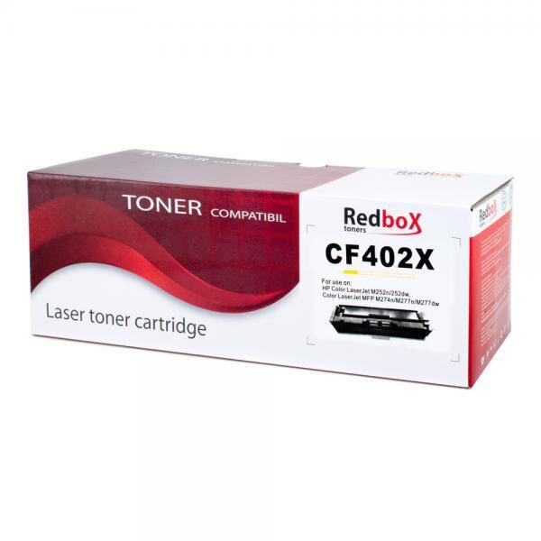 Cartus toner Redbox compatibil cu CF402X, 2300 pagini, Yellow