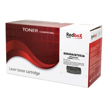 Cartus toner Redbox compatibil cu Q5949A/Q7553, 3000 pagini, Black Cartus toner Redbox compatibil cu Q5949A/Q7553, 3000 pagini, Black
