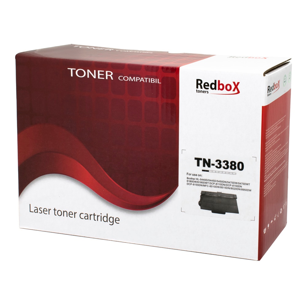 Cartus toner Redbox compatibil cu TN3380, 8000 pagini, Black