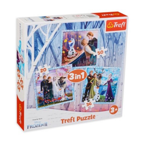 Puzzle 3 In 1, Trefl, 3 In 1 Frozen Ii O Lume Plina De Magie, 106 Piese ...