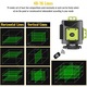 Nivela Laser 4D, Folixs®, Profesionala, 16 linii, 4x360º, IP-54, Precizie milimetrica, 515 nm dioda laser, ± 3° domeniu lucru 30 m, cu Telecomanda, Negru/Verde