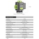 Nivela Laser 4D, Folixs®, Profesionala, 16 linii, 4x360º, IP-54, Precizie milimetrica, 515 nm dioda laser, ± 3° domeniu lucru 30 m, cu Telecomanda, Negru/Verde