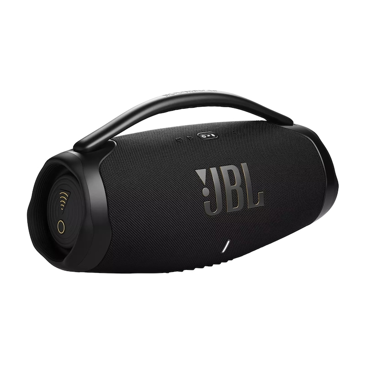 Boxa portabila JBL Boombox 3 Wi-Fi, 180W, Bluetooth, Autonomie 24H, High Definition Sound, 3D Dolby Atmos, IP67, Negru