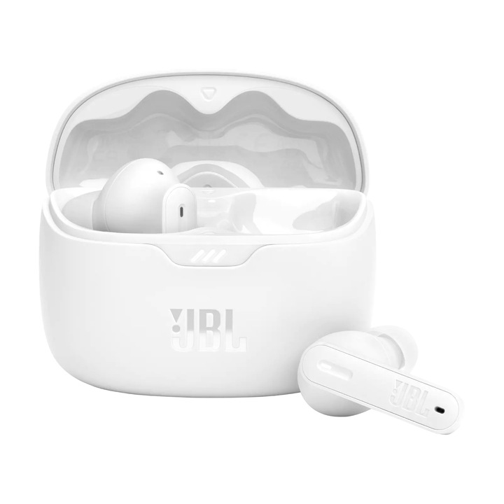 JBL Tune Beam Fülhallgató, Vezeték nélküli, Bluetooth, Zajszűrő, Fehér