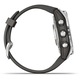 Smartwatch Garmin Fenix 7S Pro Solar, Glass, curea Graphite, Argintiu